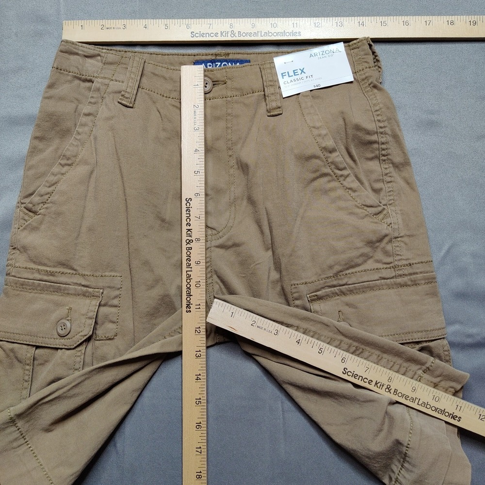 Arizona Jeans Mens 28 Classic Fit Otter Brown Flex 10" Cargo Shorts NEW - Picture 5 of 10